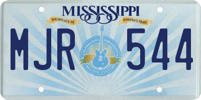 MS license plate MJR544