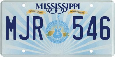 MS license plate MJR546
