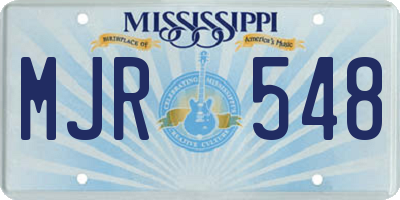 MS license plate MJR548