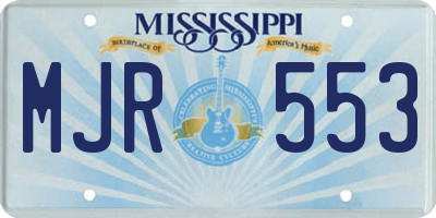 MS license plate MJR553