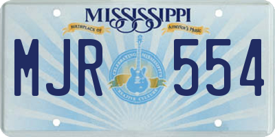 MS license plate MJR554