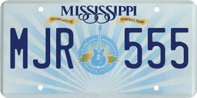 MS license plate MJR555