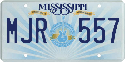 MS license plate MJR557