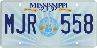 MS license plate MJR558