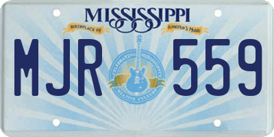 MS license plate MJR559