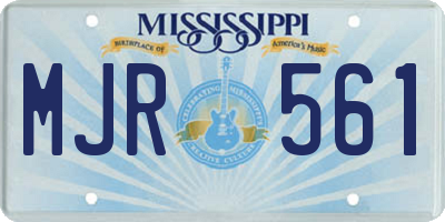 MS license plate MJR561