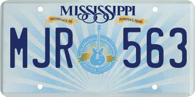 MS license plate MJR563