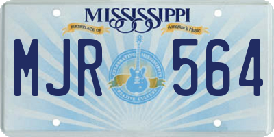 MS license plate MJR564