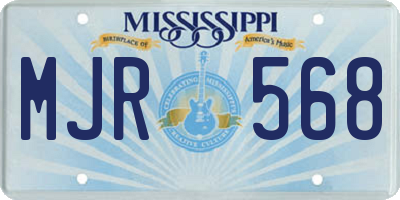 MS license plate MJR568