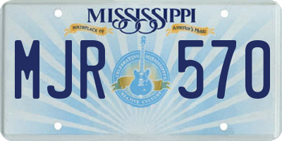 MS license plate MJR570