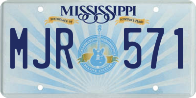 MS license plate MJR571