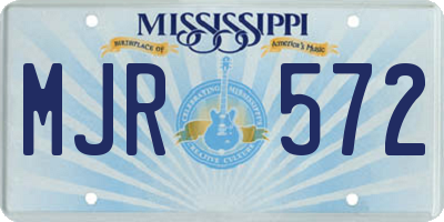 MS license plate MJR572