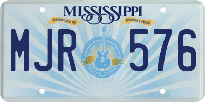MS license plate MJR576