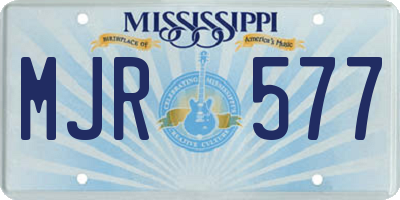 MS license plate MJR577