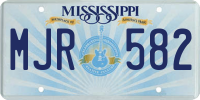MS license plate MJR582