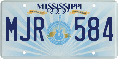 MS license plate MJR584