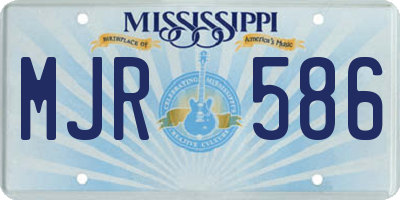 MS license plate MJR586