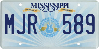 MS license plate MJR589