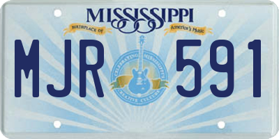 MS license plate MJR591