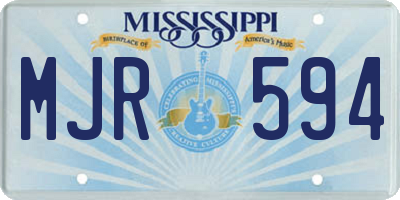 MS license plate MJR594