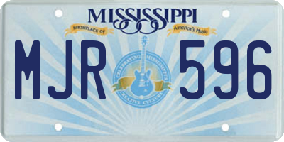MS license plate MJR596