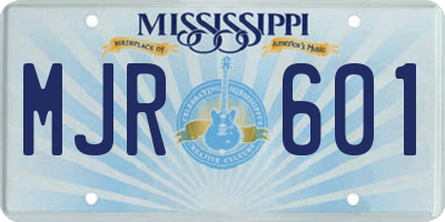 MS license plate MJR601
