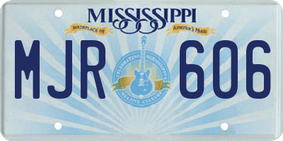 MS license plate MJR606