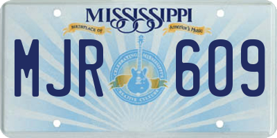 MS license plate MJR609
