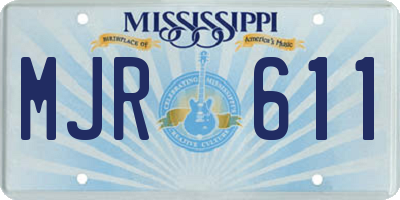 MS license plate MJR611