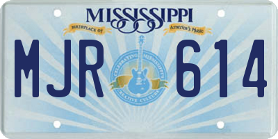 MS license plate MJR614