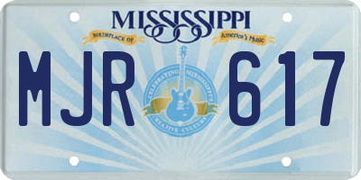 MS license plate MJR617
