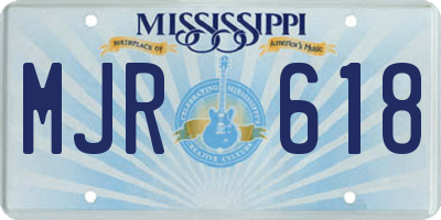 MS license plate MJR618