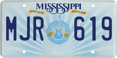 MS license plate MJR619