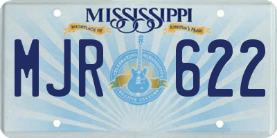 MS license plate MJR622