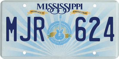 MS license plate MJR624