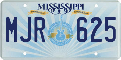 MS license plate MJR625