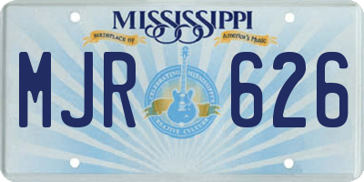 MS license plate MJR626