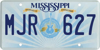 MS license plate MJR627