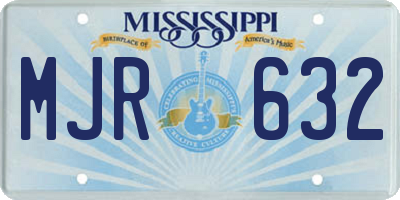 MS license plate MJR632