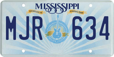 MS license plate MJR634