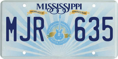 MS license plate MJR635