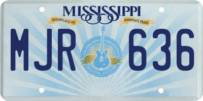 MS license plate MJR636