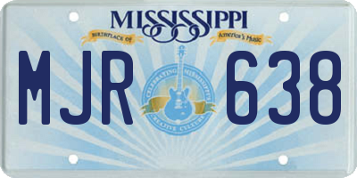 MS license plate MJR638