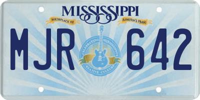 MS license plate MJR642