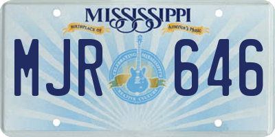 MS license plate MJR646