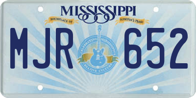 MS license plate MJR652