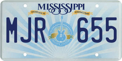 MS license plate MJR655