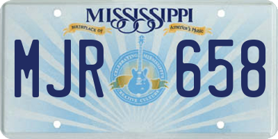 MS license plate MJR658