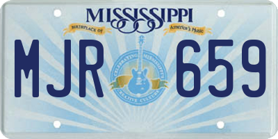 MS license plate MJR659