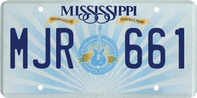 MS license plate MJR661